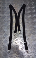 RAF Royal Air Force Black Clip On 1" Dress Elasticated Braces / Suspenders One Size