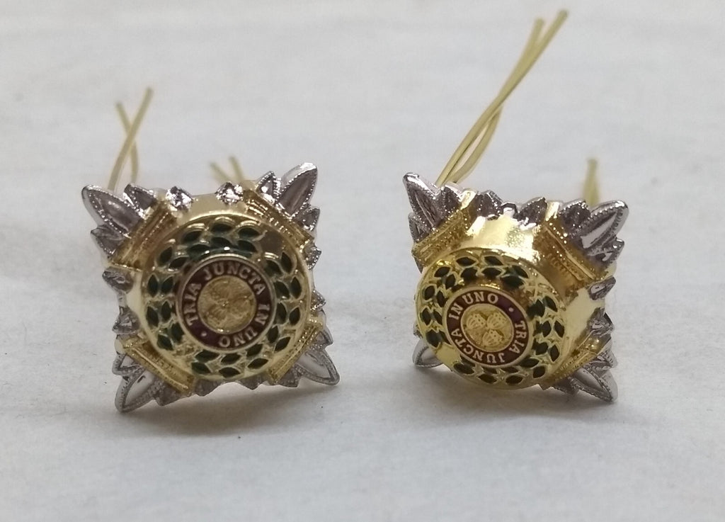 Rank Stars Pips British Army Officer Insignia Tria Juncta In Uno Long Wire Type