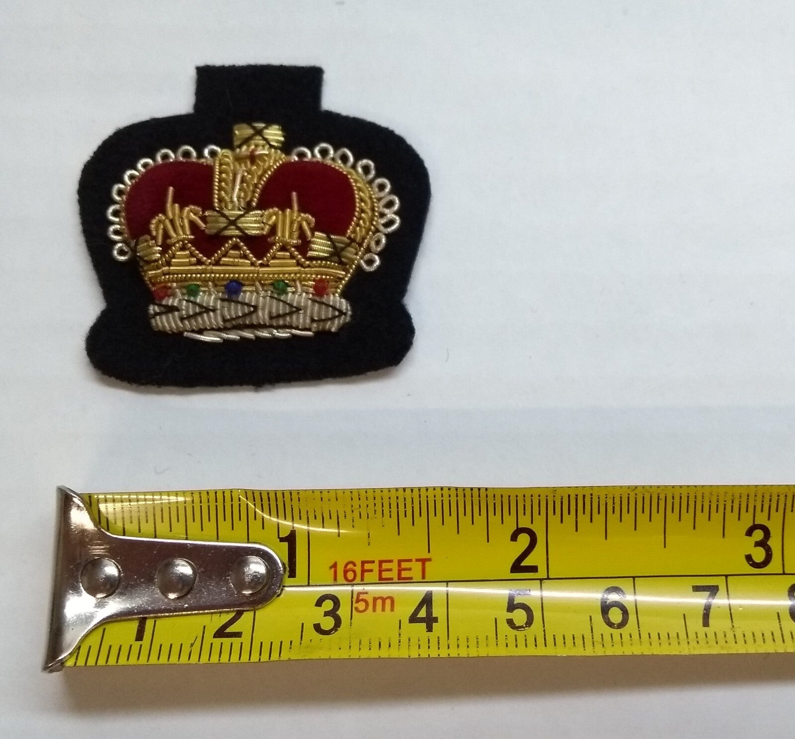 Warrant Officer Crown No1 WO 2 Navy British Army Hand Embroidered Arm Patch