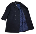 Black Vintage Raincoat British Double Breasted Removable Liner 108cm