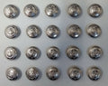 Genuine British Issue Obsolete London Met Silver Crown Buttons X 20 ASBT120