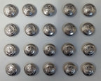 Genuine British Issue Obsolete London Met Silver Crown Buttons X 20 ASBT120