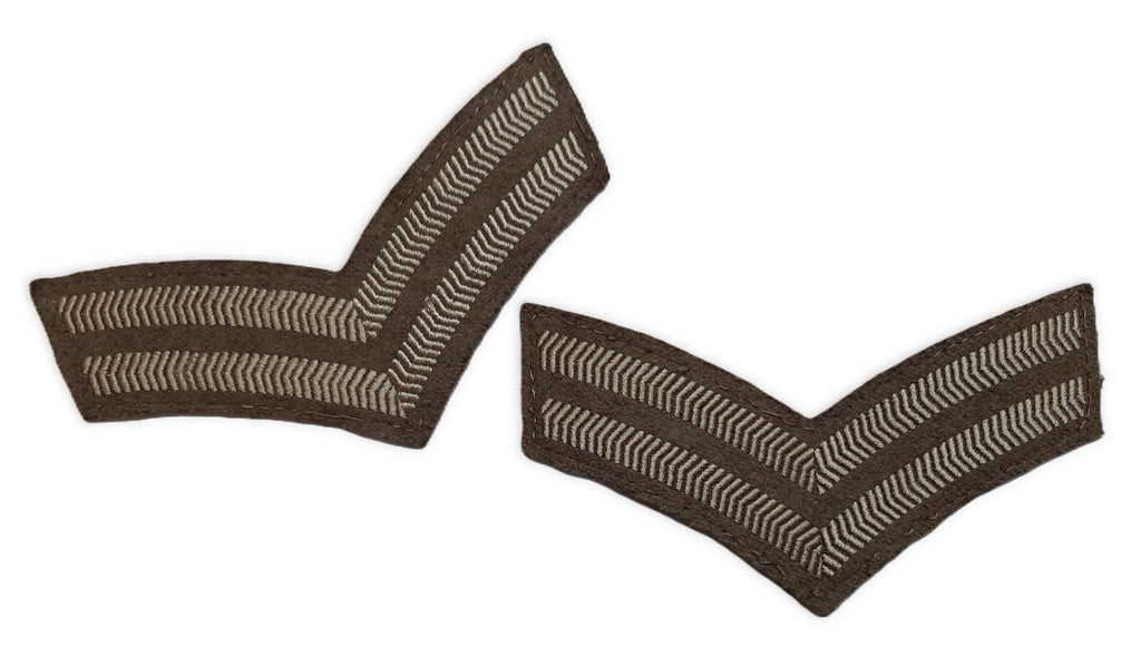 No2 Corporal Chevrons British Army Guards / Footguards 2 Stripes Rank Bars 1 Pr