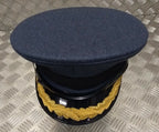 Vintage OFC Hat RAF Royal Air Force Blue grey Colour Visor Cap Oakleaf Peak (Scrambled Egg)