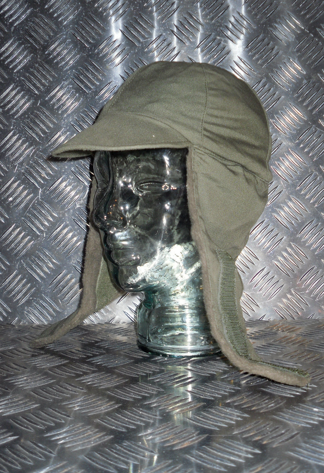 Dutch Army Green Dog Hat / Trapper Hat with Ear Warmers - All sizes