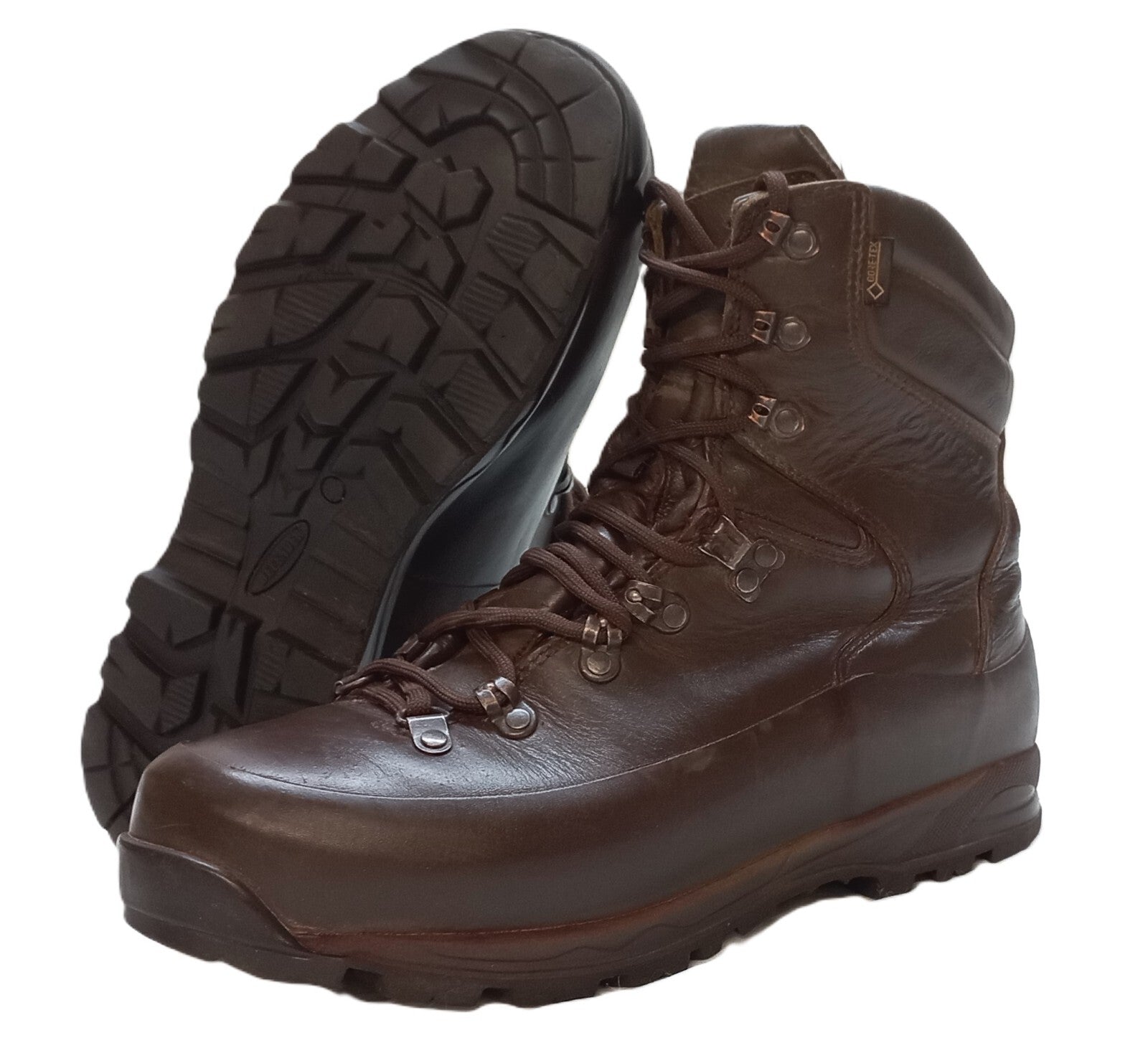 British Army Style ITURRI Cold & Wet Weather GTX Leather Combat Boots Brown