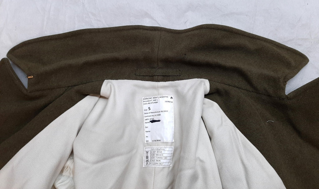 Overcoat Khaki Green RHA Greatcoat Mounted Pattern Size 5