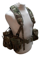 Airborne Army Webbing British Assault Camo Belt Yoke & Assorted Pouches (5)