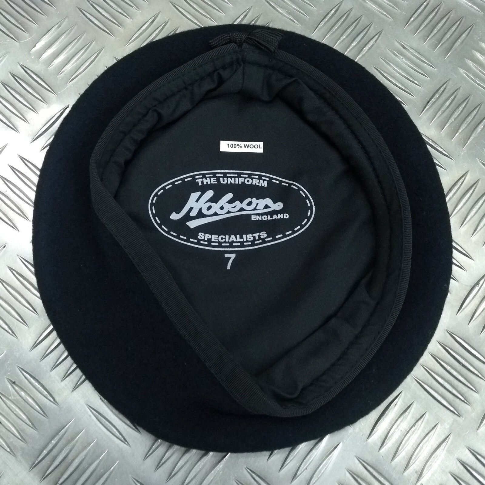 Hobsons of London Style Dark Blue Lined 100% Wool Beret