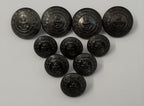 RM Lovat Ring Backed Anchor Jacket Button Set Size 38L & 27L