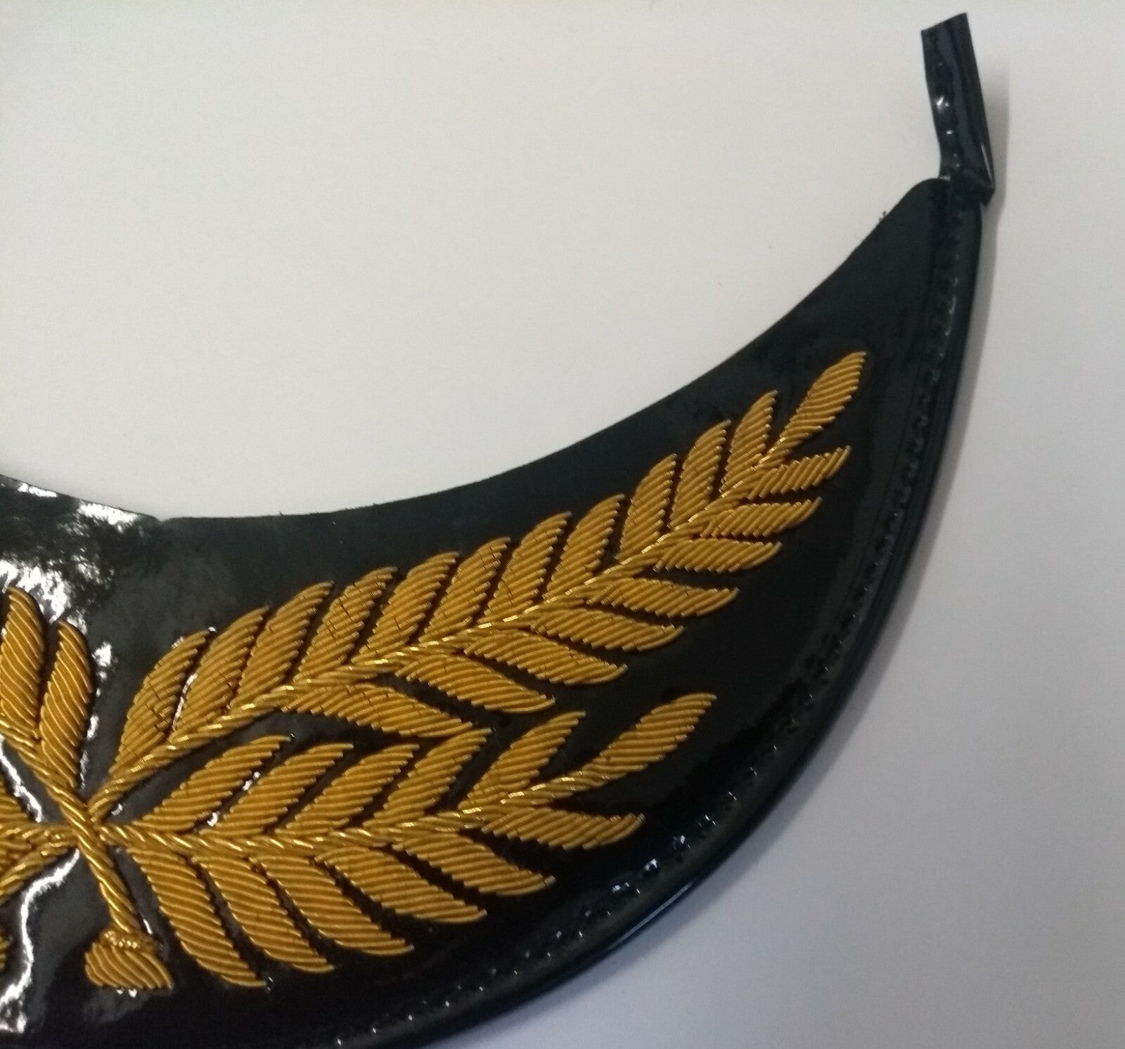 Genuine British Made Senior Officer Gold Wire Palm Leaf Dress Cap Peak