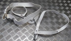 Bahrain Belt White Short & Long Straps Buckle & Chrome Fixings