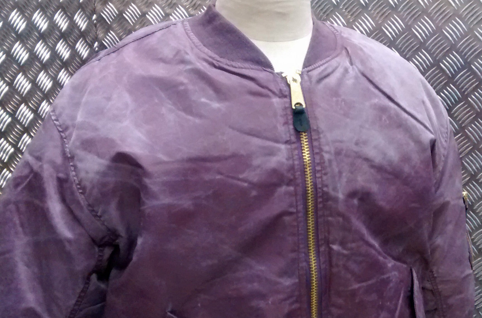 MA1 US Military Style Bomber Jacket Maroon Stone Washed - NEW