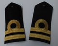 Naval Officers Lieutenant Uniform Shoulder Boards Epaulette Black & Gold Detail