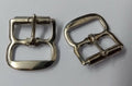 1/2" Nickel Plated Small Decorative Metal Roll Prong Buckles 1 Pair STD40