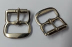 1/2" Nickel Plated Small Decorative Metal Roll Prong Buckles 1 Pair STD40