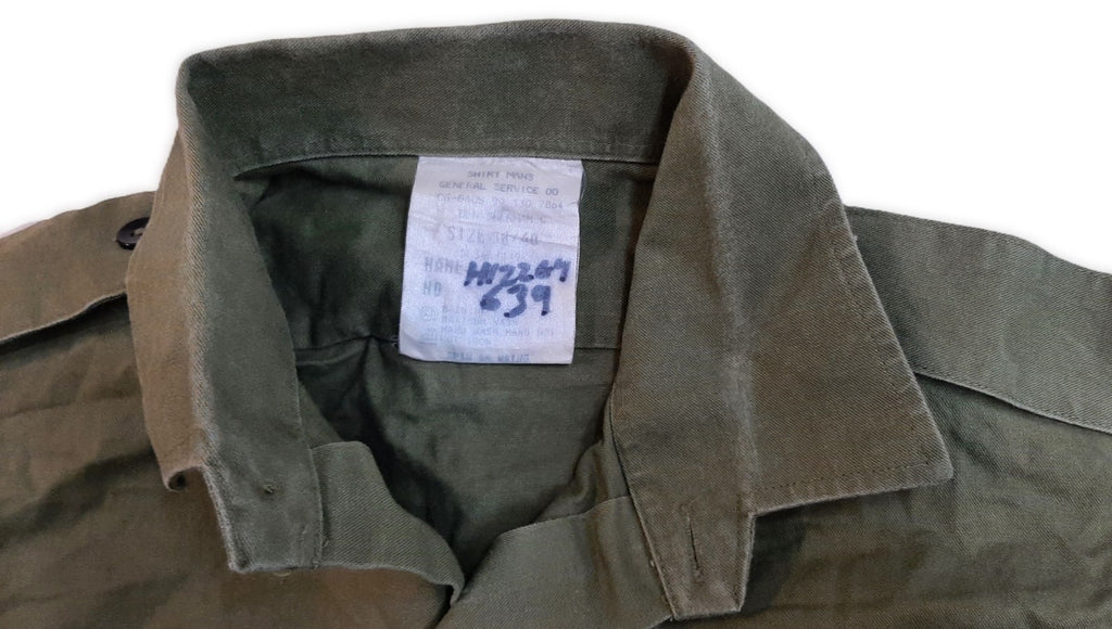 Combat Shirt British Army O.D Green General Service Long Sleeves Collar 38/40cm