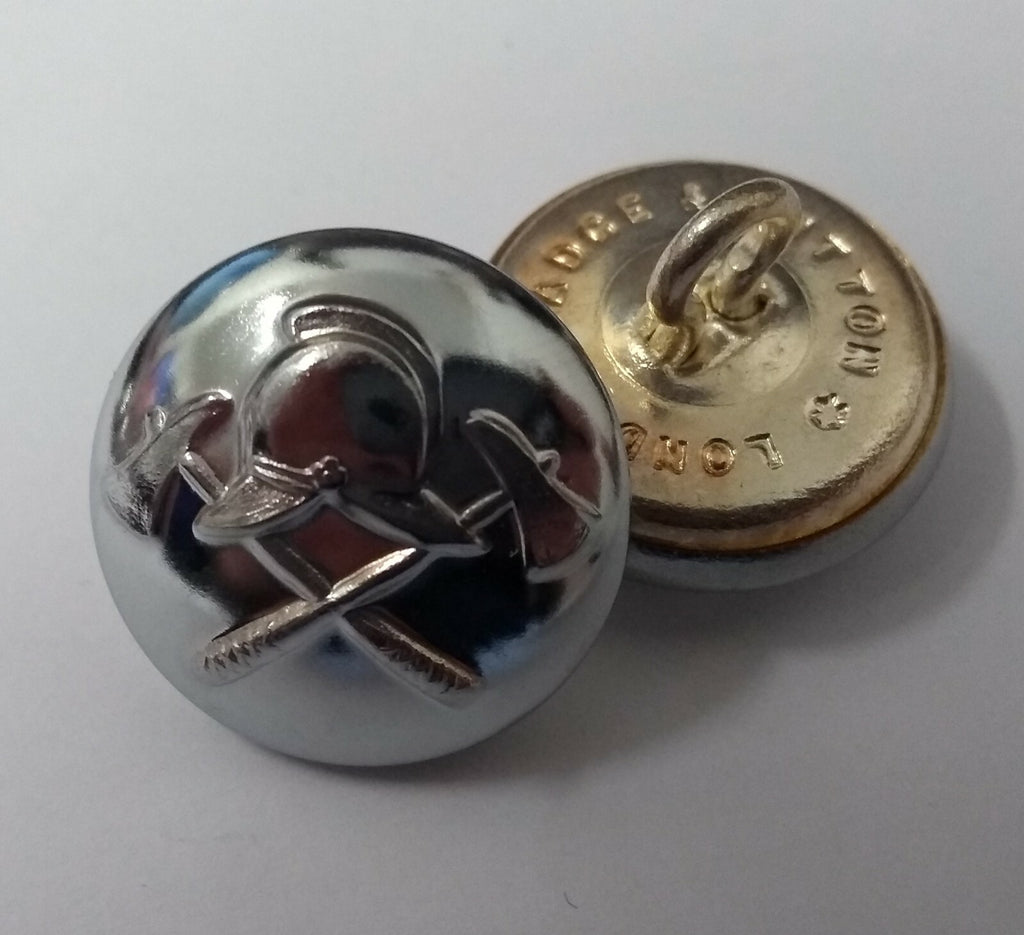Genuine British Made Uniform Dress Chrome Buttons 36L x 10 NEW