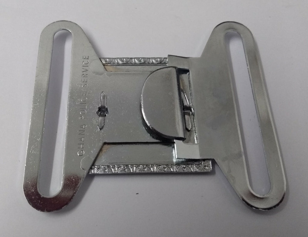 Genuine Obsolete Ghana Crest Insignia Large Silver Latching Belt Buckle