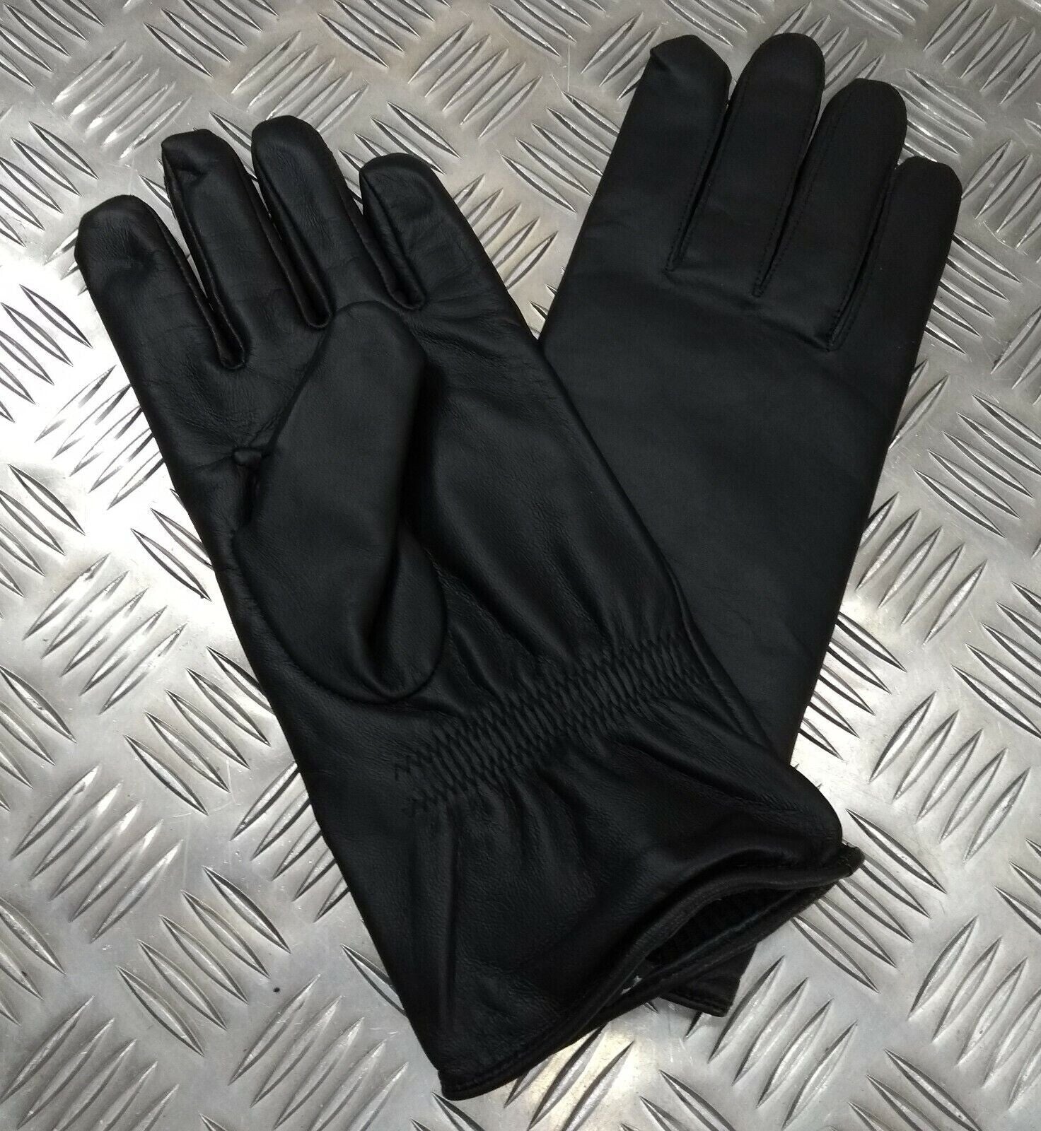 Black Leather General Service Soft Lined Duty Gloves Medium 8/8.5