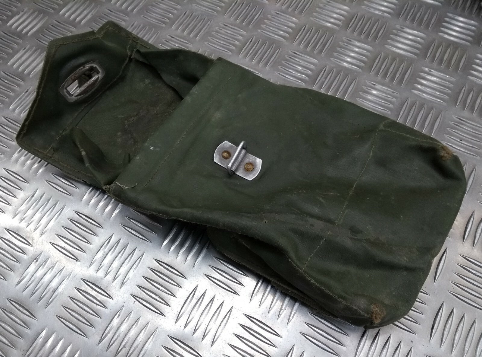 Genuine Vintage Swedish Green Vinyl PVC Side Utility Ammo Pouch MATT2