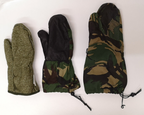Woodland Camo Extreme Cold Weather Mittens Outer, Inner and Wool Pile Liner set
