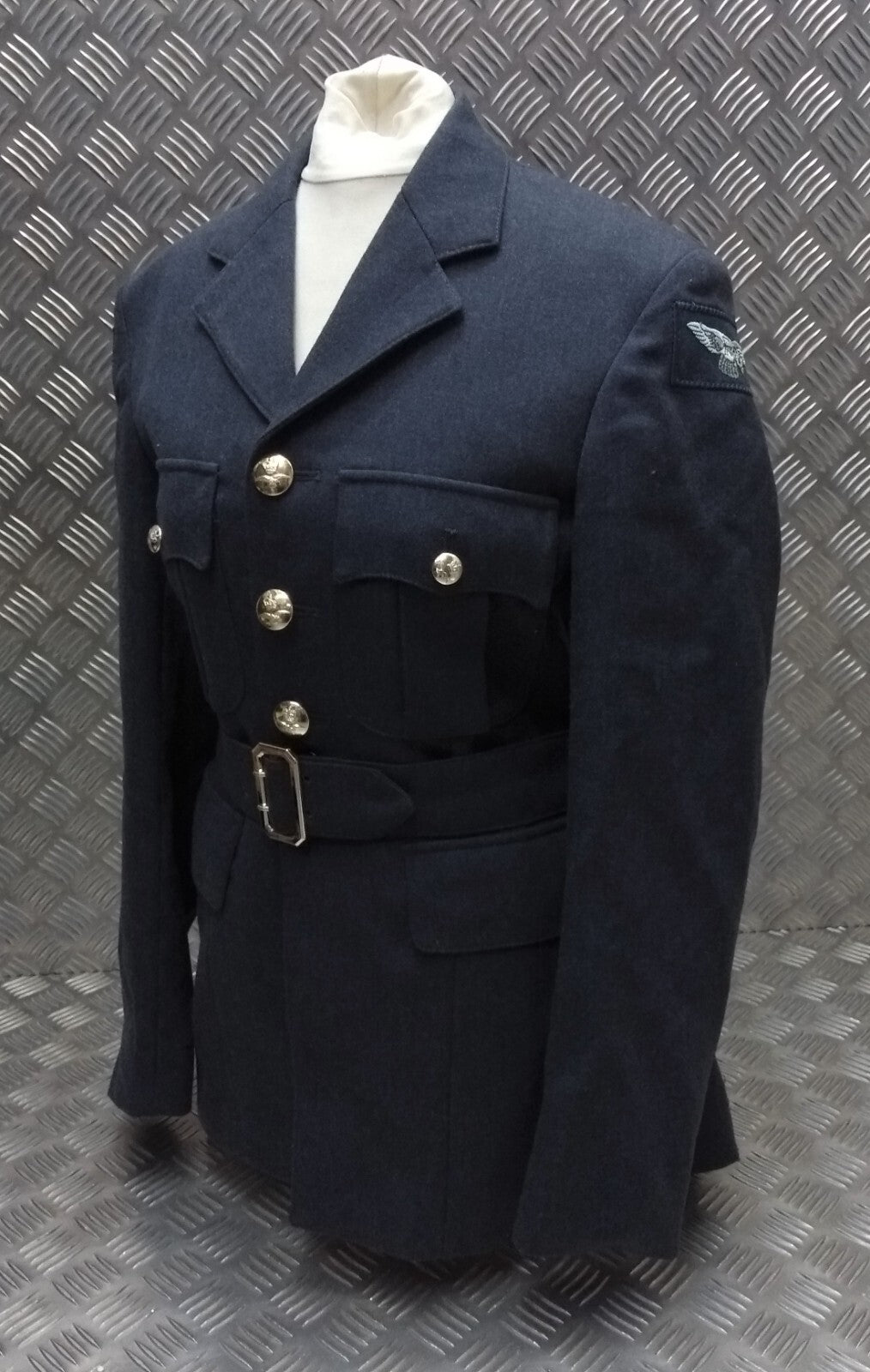 RAF No1 Jacket Royal Air Force Style Blue Grey Colour With Belt Size 84cm Short