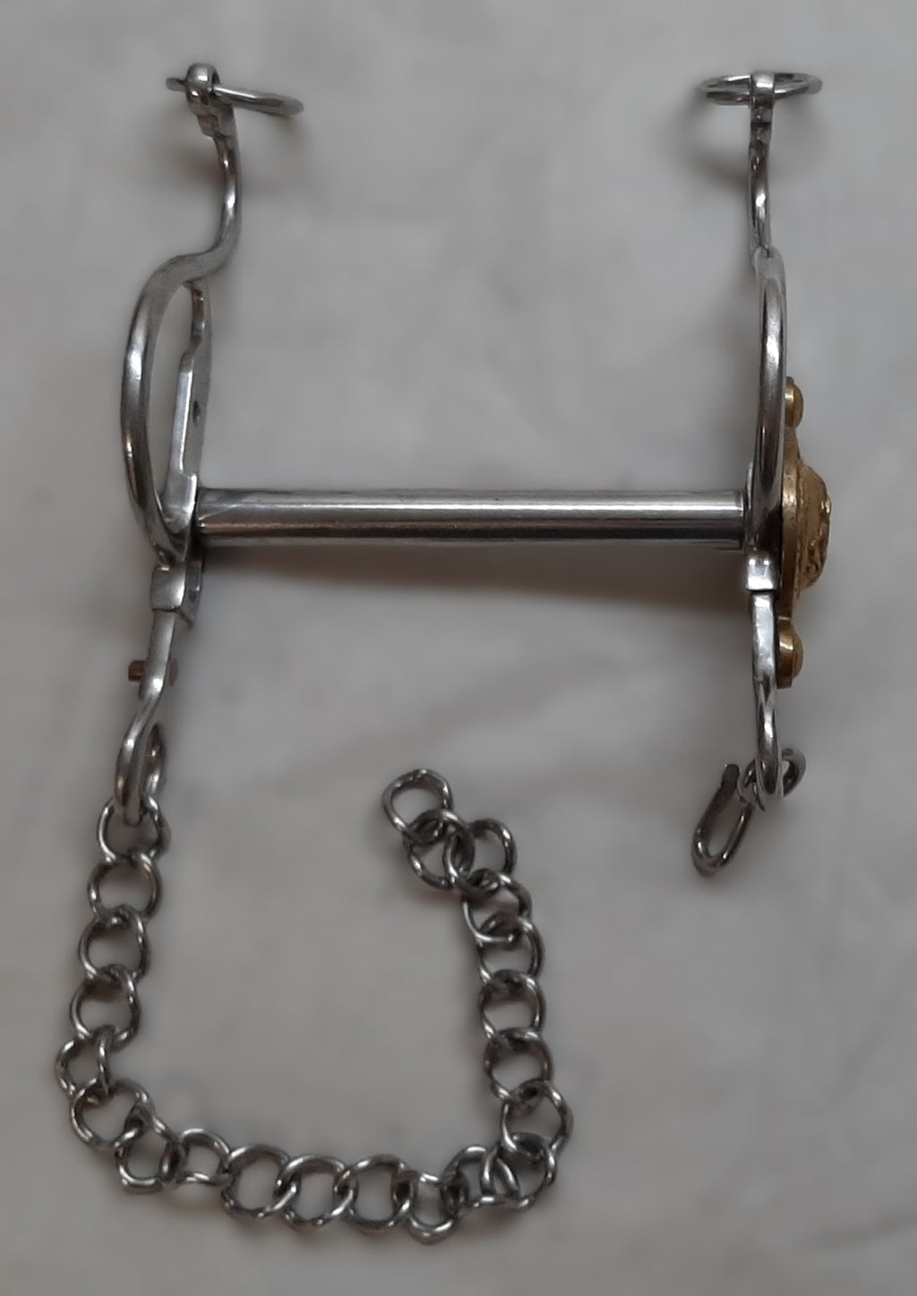 H Cav Horse Bit British Army Issue The Life Guards Chrome Mouthpiece & Insignia
