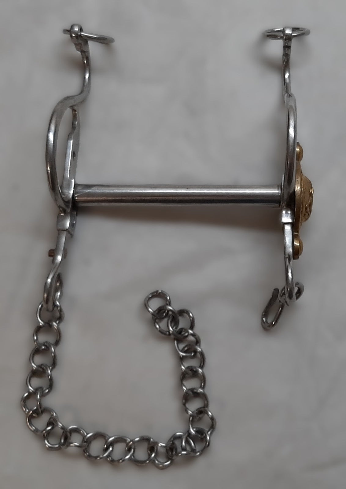 H Cav Horse Bit British Army Issue The Life Guards Chrome Mouthpiece & Insignia