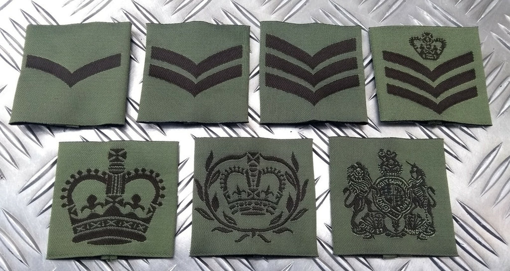 Genuine British Issue MTP Green Rank Slide Slider Assorted Ranks- NEW