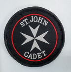 St John Cadets Round Sew on Beret Patch / Badge Genuine British - Used