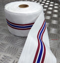 Vintage 10cm / 4" Wide Striped Grosgrain Ribbon Made by Toye, Kenning & Spencer