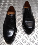 Service Shoes Black Leather British Army Pattern DMS Sole Toe Cap Section USED