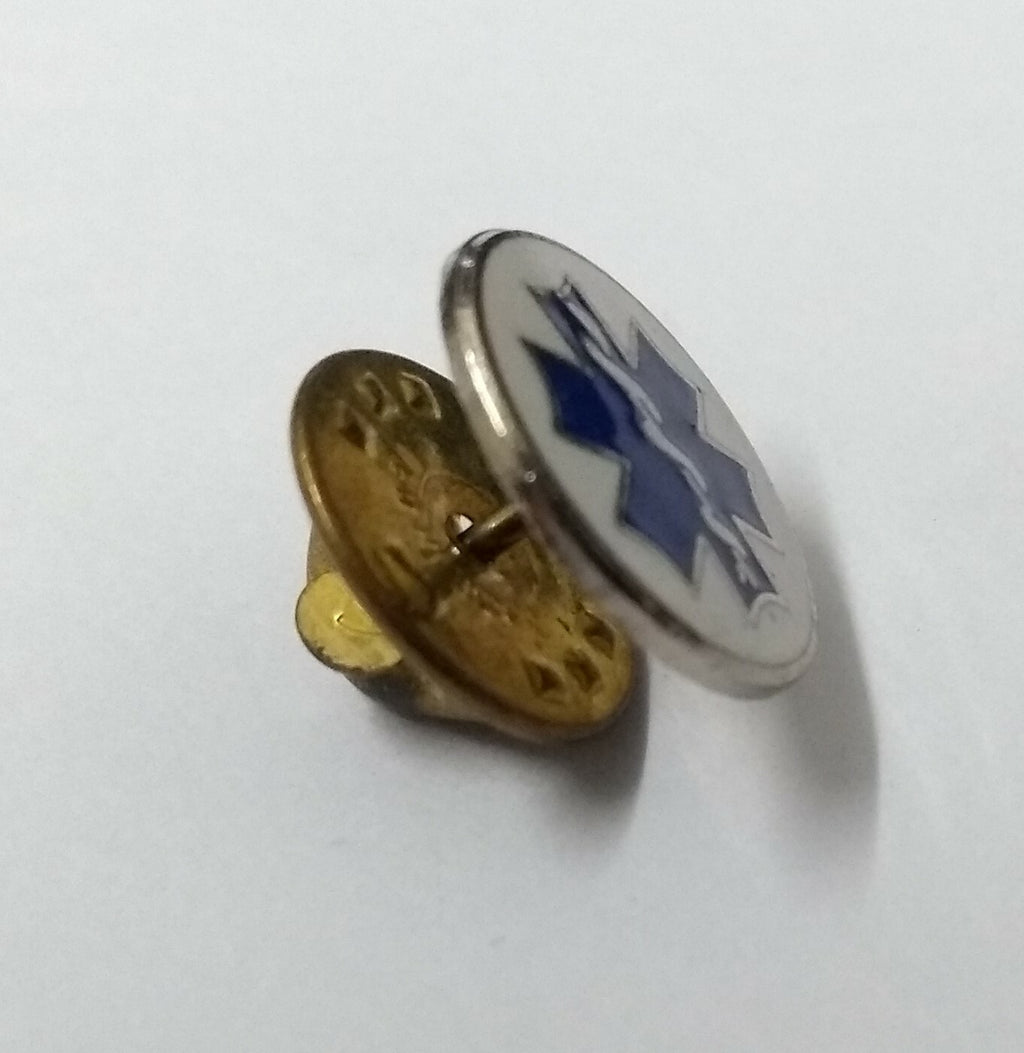 Genuine Vintage Ambulance Service Small Star of Life Enamelled Pin Badge