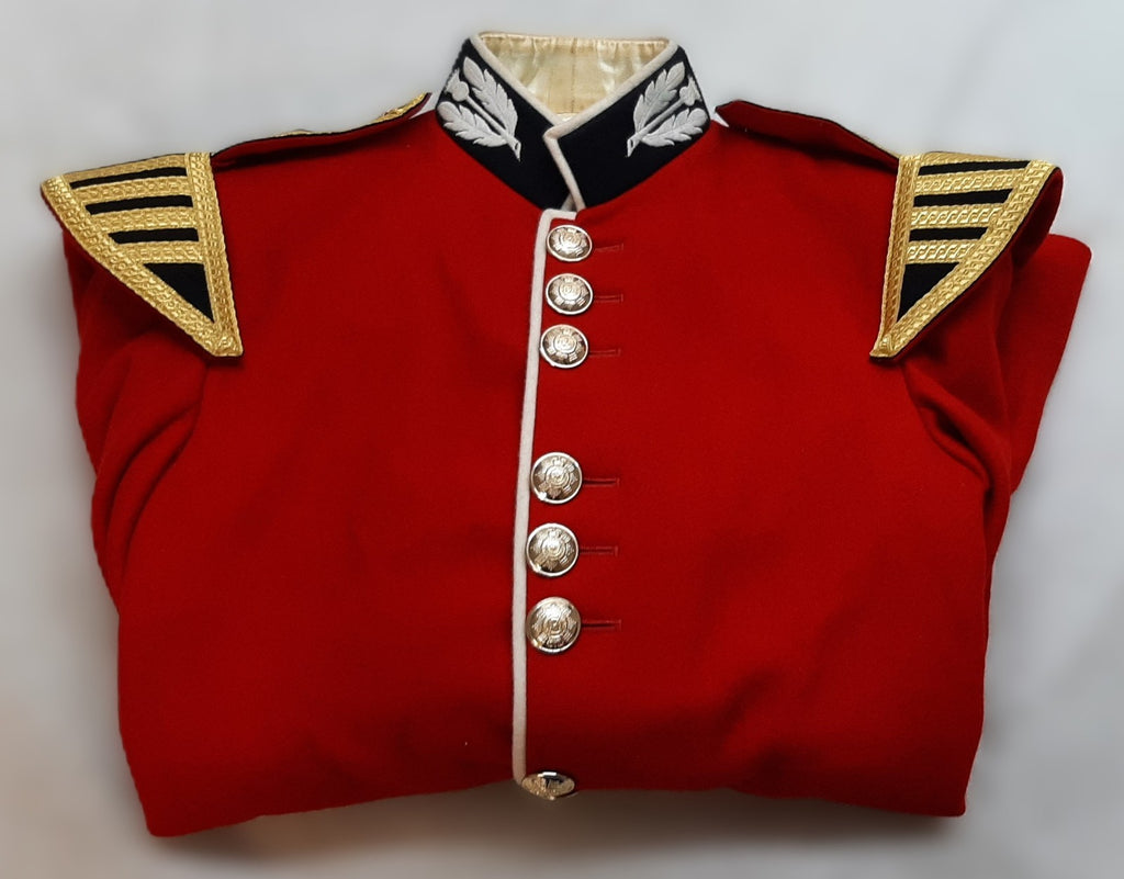 British Army Scots Tunic Red Jacket Bandsmans w Shoulder Wings Size 37"