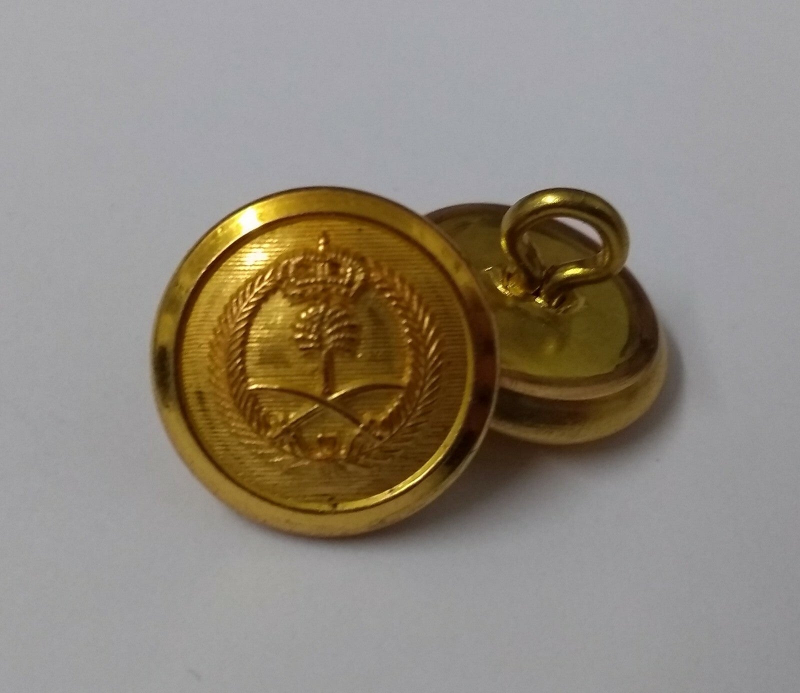Royal Saudi Arabian Obsolete Old Pattern Brass Buttons x4