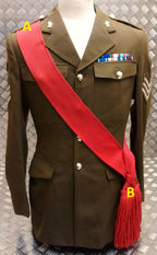 Red Shoulder Sash (Scarlet) For Ceremonial and Parades