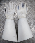British Army Household Cavalry White Leather Gauntlet Parade Gloves Size 9.5