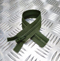 Genuine British OPTI 11" Closed End Green Zip / Zipper H Duty