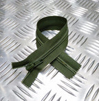 Genuine British OPTI 11" Closed End Green Zip / Zipper H Duty