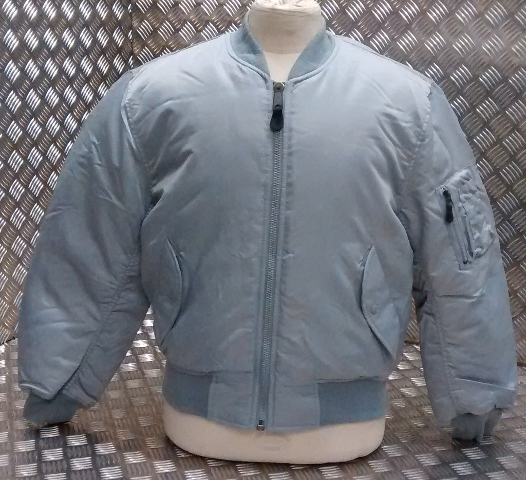 MA1 US Military Style Bomber Jacket Silver - NEW