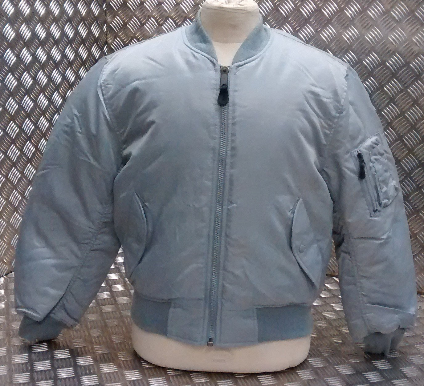 MA1 US Military Style Bomber Jacket Silver - NEW