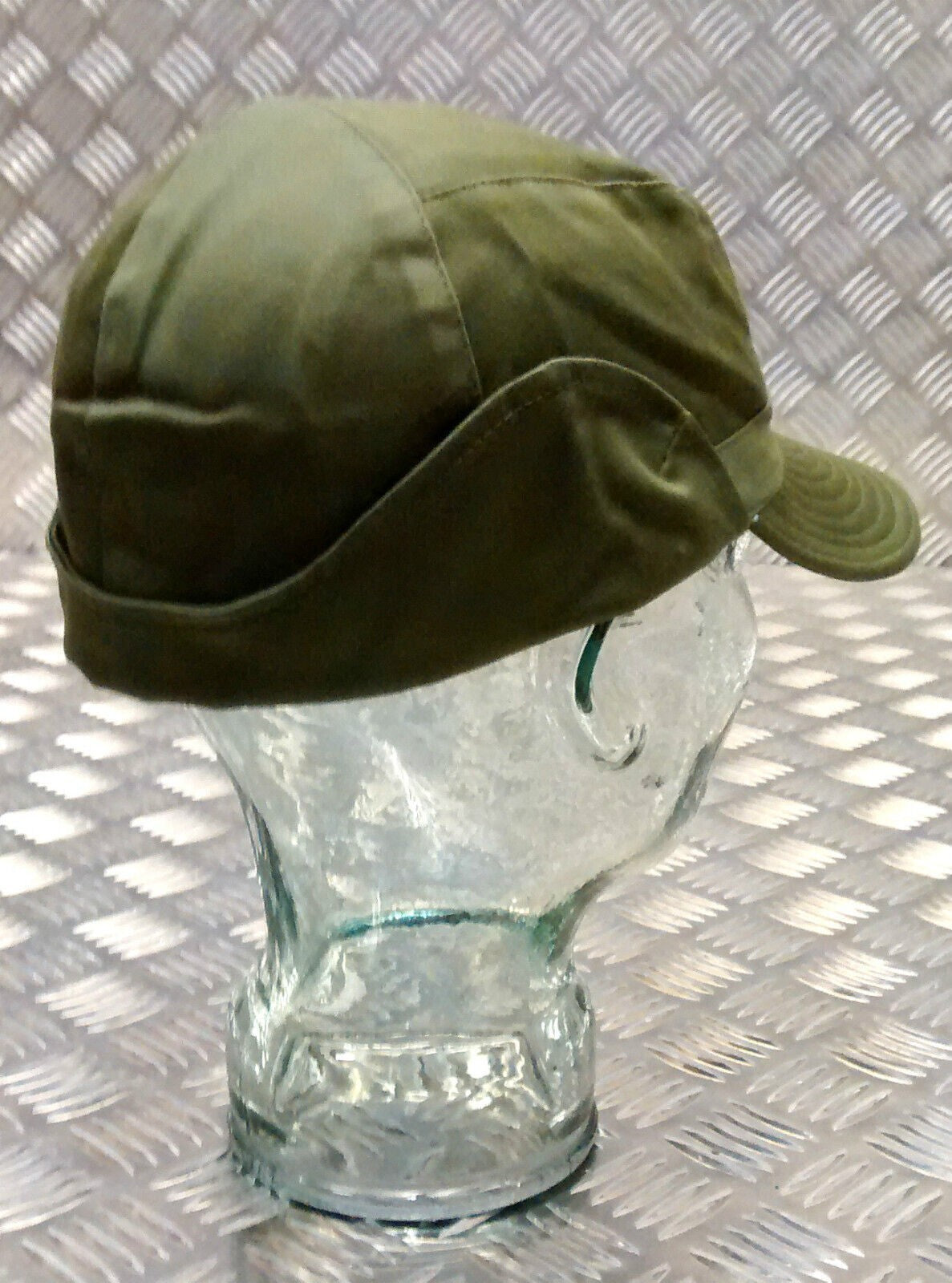 Vintage Army Green Baseball Cap Swedish M59 Combat / Fatigue Hat Size 63cm NEW