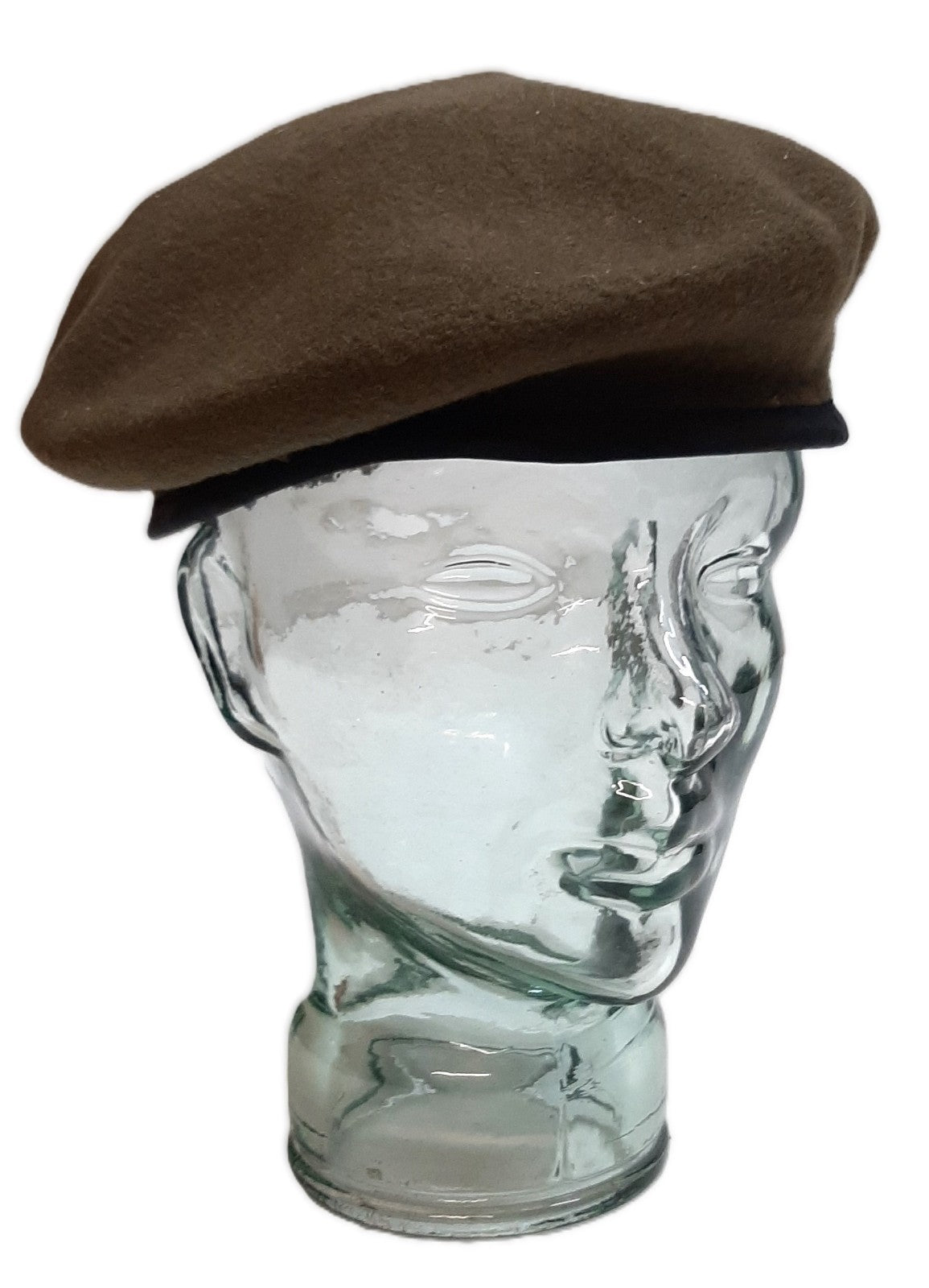 Khaki Beret Cap Herbert Johnson OFC Version with Petersham Trim Size 58cm