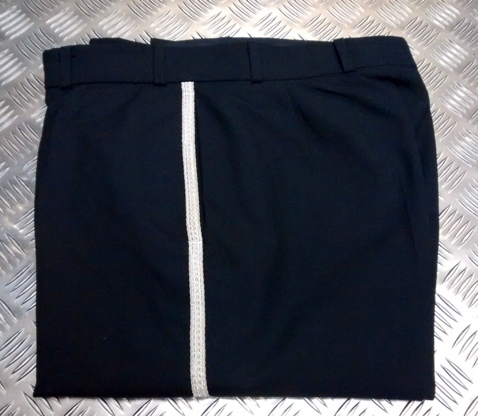 Trousers Ceremonial Bandsman Dress Uniform Silver Braided Stripes Waist 37"