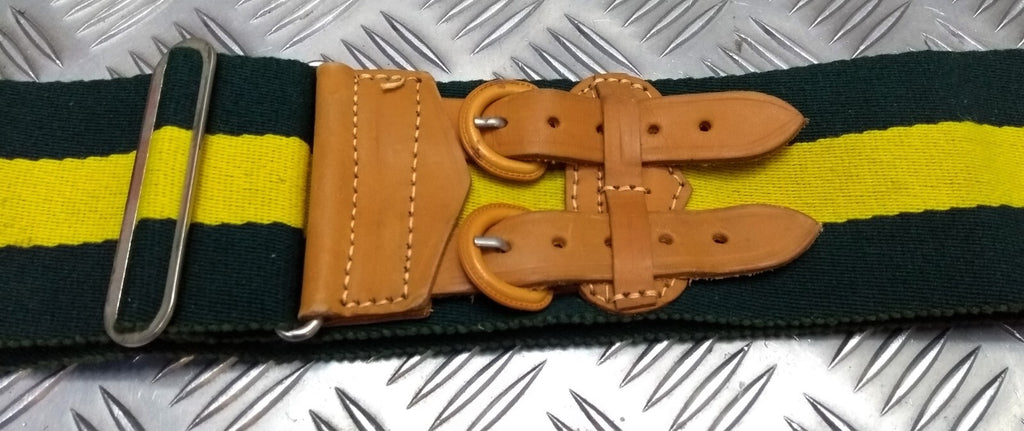 Jamaica 3rd Battalion JDF Two Tone Stable Belt With Double Leather Strap Buckles