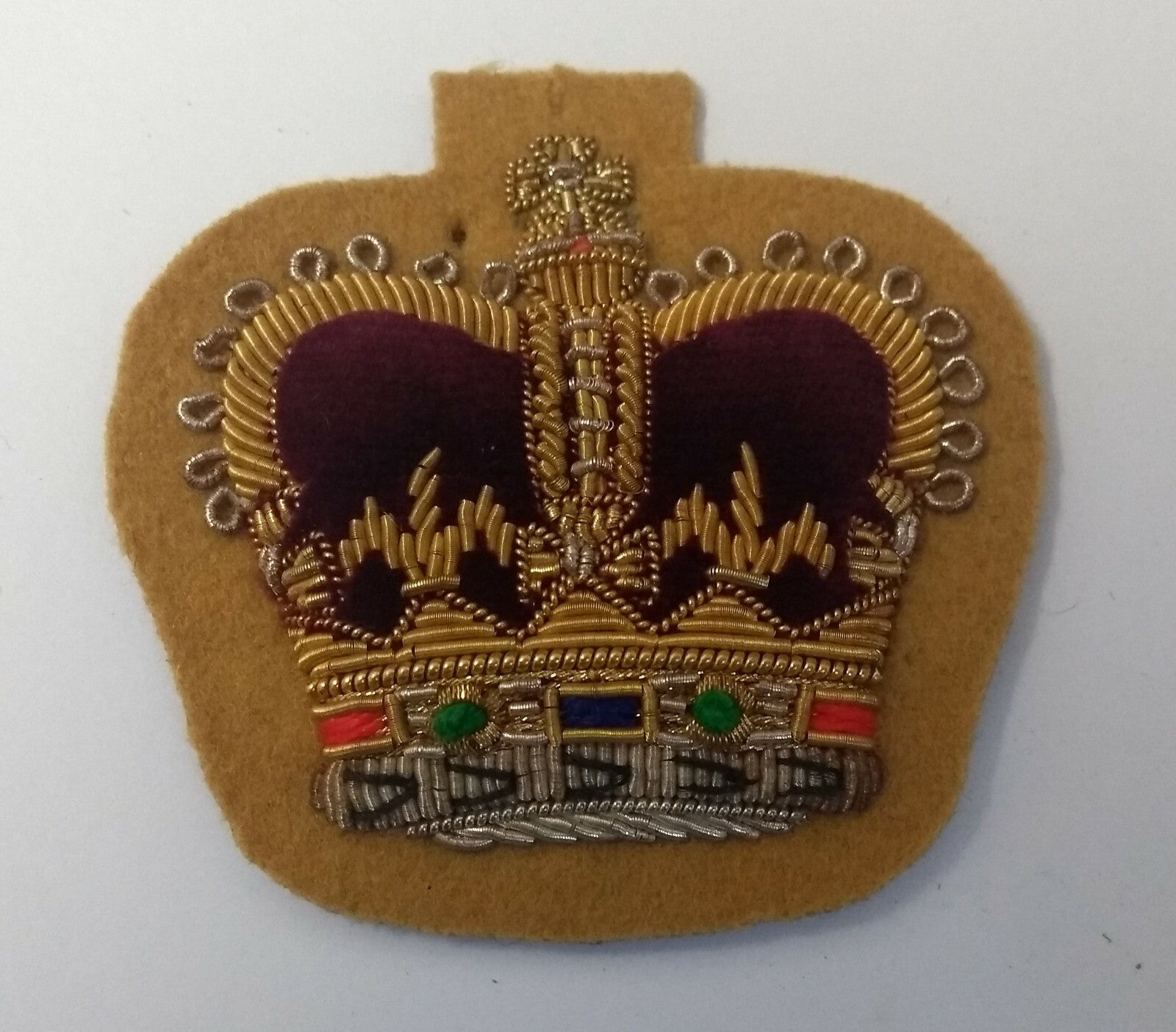 Genuine Vintage British Braided Decorative Crown on Maize Felt