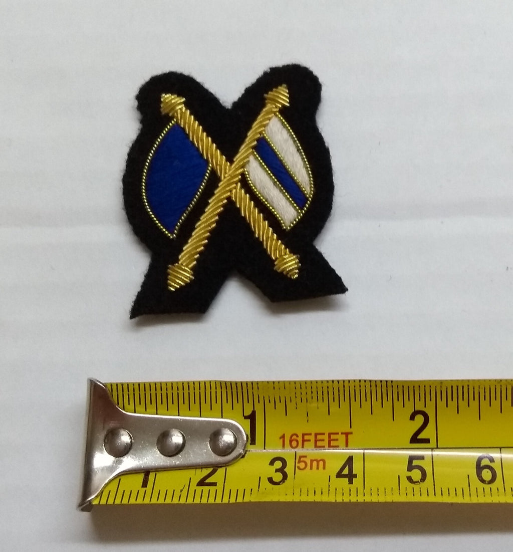 Mess Kit Badge Signallers Cross Flags British Army Hand Embroidered Arm Patch