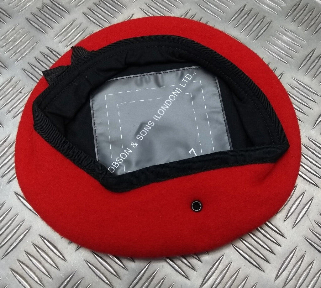 Red Beret Genuine Hobson London Issue Manufactures Sample 7 56cm