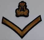 Army Badges No1 Dress 1 Bar Chevron L CPL and Bandsman Lyre Arm Patch No 1 Blues